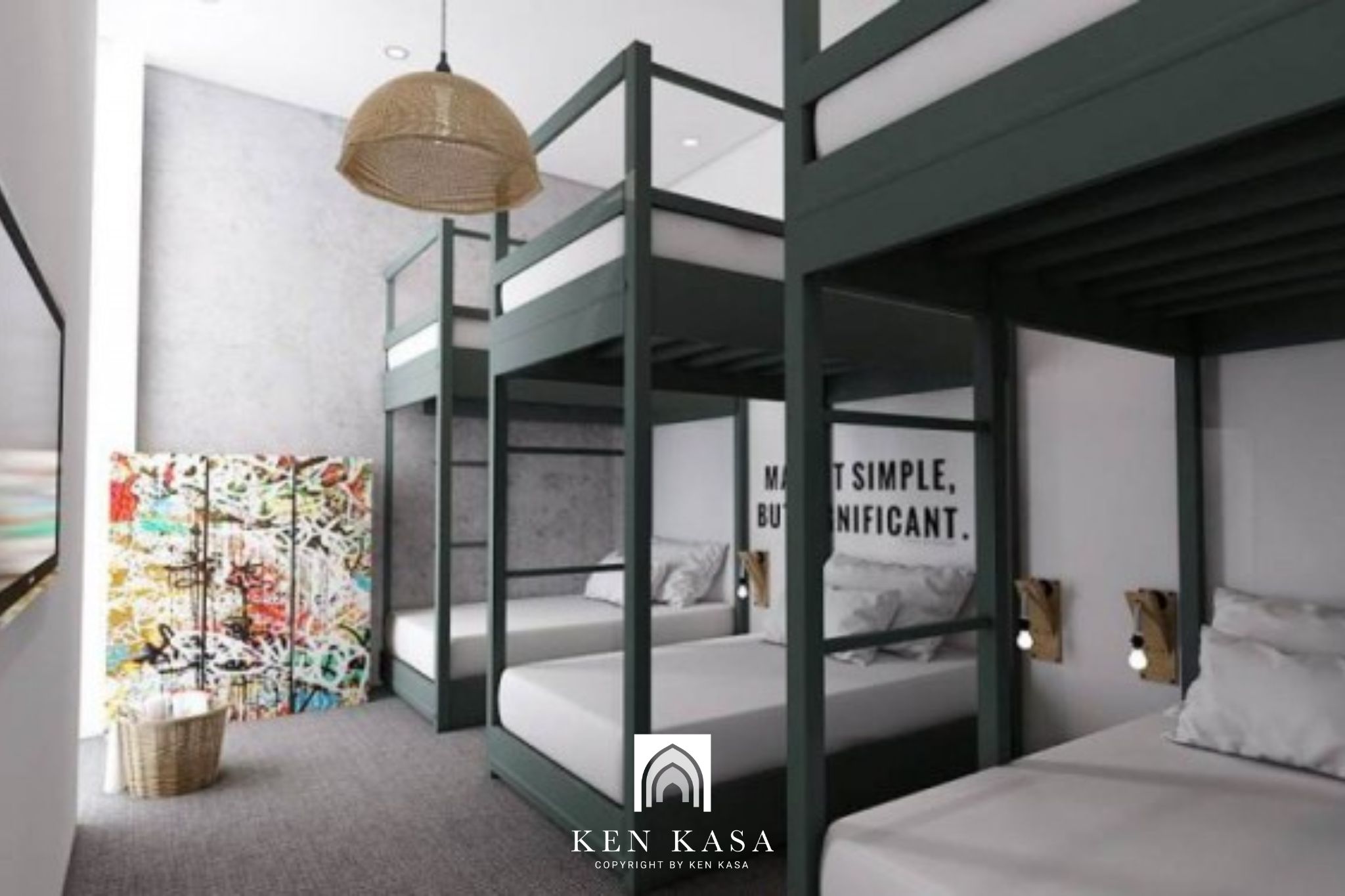mẫu thiết kế phòng homestay giá rẻ kiểu nhà ở cộng đồng